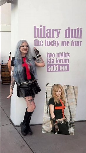 obsessed with my hilary duff concert outfit ❤️🖤 #hilaryduff #concertoutfit