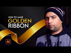 How to Design Golden Ribbon in Adobe Illustrator Tutorial