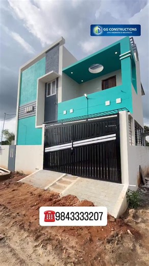 2BHK House for Sale in MVS Nagar, Salem 2.75cent 65Lakhs(negotiable) ———— BUILDER DETAILS ———— GG Constructions ☎️9843333207 ———— HOUSE DETAILS ———— House: South Facing Site: South Facing Land Size: 1200sqft(30x40feet) Builtup Area: 1350sqft Location: MVS Nagar, Pagalpatti, Salem Total House Price Including Land is 65Lakhs(negotiable) GROUND FLOOR: Car Parking 16’ x 11’ Living Hall 16’ x 11’ Kitchen 10’ x 10’ Dining 10’ x 10’ First Bedroom 10’ x 16’ Attached Bathroom 6’ x 5’ FIRST FLOOR: Lounge 