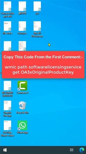 how to find product key for windows 10 #tech #shorts #shortsvideo