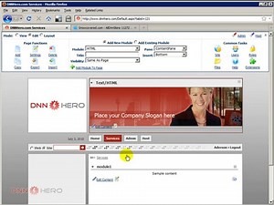DotNetNuke Tutorial, Basics about Containers