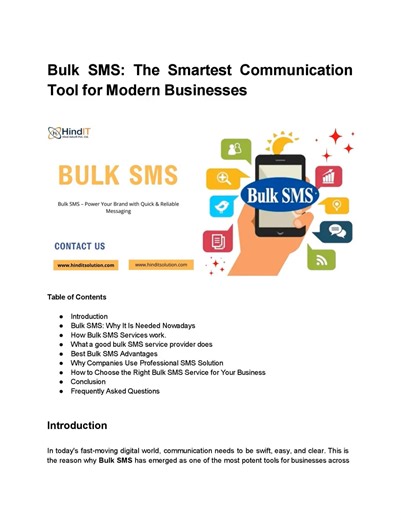 Bulk SMS_ The Smartest Communication Tool for Modern Businesses