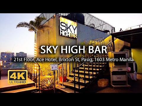 [4K] Sky High Roofdeck/Rooftop Bar | Pasig City | CITYSCAPE VIEW | Island Times