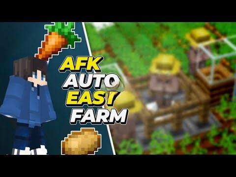 Easiest AFK Villager Crop Farm Minecraft Bedrock + Java 1.21 (2025) || In Hindi