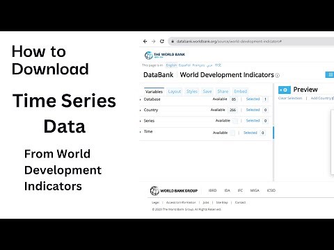 How to download timeseries data from World Development Indicators