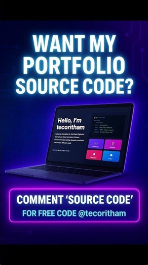 Personal Portfolio Template #htmlcss #javascript #shorts