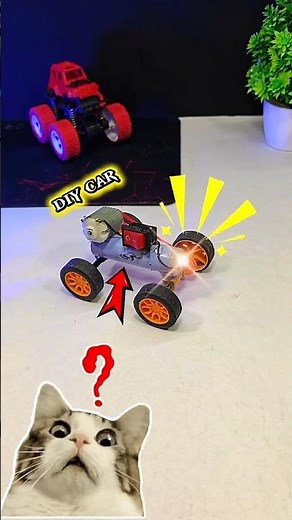 #how to make a rc car || with dc motor #car #experiment
