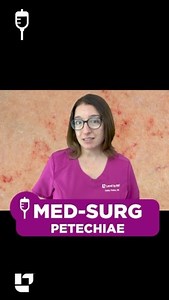 👩🏻⚕️🩺Cathy explains what petechiae are, and the causes of petechiae. Find this helpful? Share in the COMMENTS!🤗 ⁠ ⁠ #MedicalSurgical #petechiae #NurseCathy #LevelUpRN #NursingStudent #RN #LVN #NCLEX #HESI #ATI #KAPLAN #medsurg #NursingEducation #murse #LPN | Level Up RN