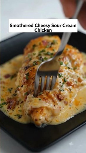 Smothered Cheesy Sour Cream Chicken
