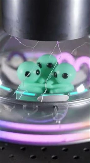 Crushing a Shiny UFO with 1000 Tons! 🤯 So Satisfying #experiment