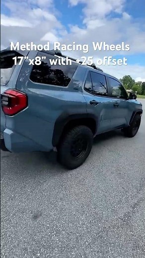 Method Racing wheels with plus 25 offset look great on a 2025 4Runner. #tacoma #4runner #trdpro