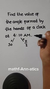 Angles formed by the hands of a clock.👍 #learning #basic #angles #easy #review #maths #fbreels2025ツ | Math Fannatics