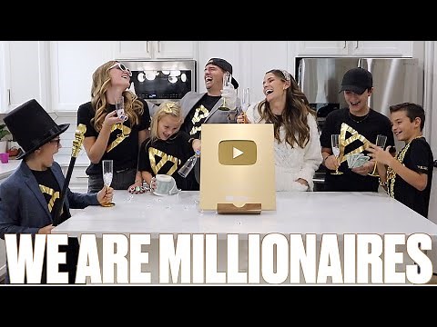 WE ARE MILLIONAIRES | YOUTUBE GOLD PLAY BUTTON UNBOXING | 1,000,000 SUBSCRIBER AWARD