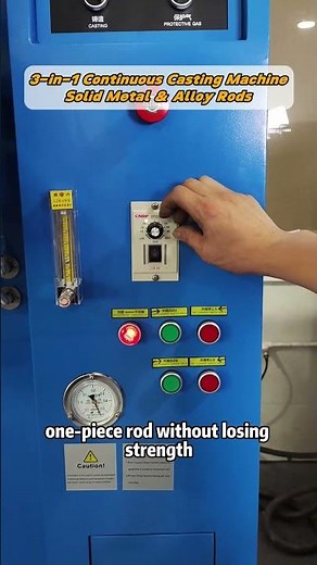 3-in-1 Continuous Casting Machine | Solid Metal & Alloy Rods