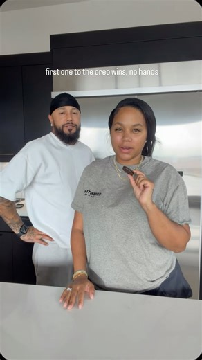 Cheyenne Davis | Imagine hating us and this is what we are at home doing 🤣 #oreochallenge #couples #challenge | Instagram