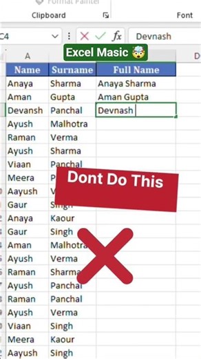 🔥 Add Text in Excel Automatically | Excel Trick You Must Know! 🔥#excel #exceltricks #exceltips