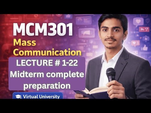 MCM301 Short Lectures midterm complete preparation | Communication Skill | Virtual University