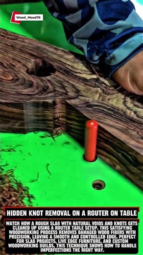 Hidden Knot Removal on a Router Table #woodworking #carpentry #satisfying #wood