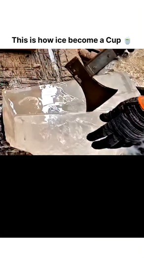 Matrix Core on Instagram: "In this video, we see a fascinating process where a giant block of ice is being transformed into a real, drinkable glass. Using precise carving techniques, the ice block is carefully shaped and hollowed out to create a functional cup. This is not CGI or a trick -it's completely real. The craftsmanship and patience required to sculpt ice into a usable glass are incredible, as ice is fragile and can easily crack. Once finished, the ice cup is ready to hold beverages, off