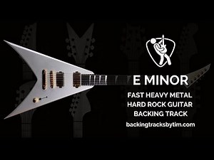 Fast Heavy Metal Hard Rock Guitar Backing Track in E Minor | 160 BPM