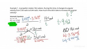 Using Angular Kinematic Equations to Solve for an Unknown Time Interval | Physics | Study.com