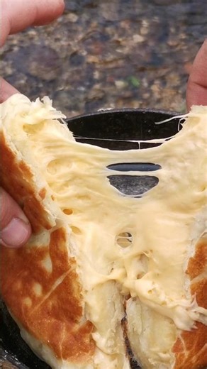 Cooking Khachapuri on a DIY Wood Stove