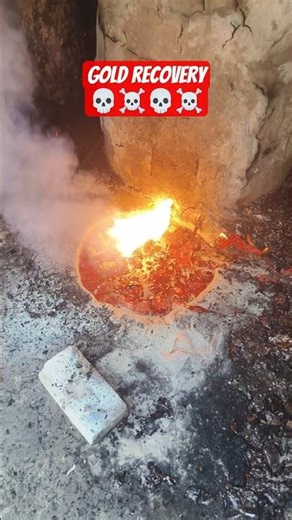 Lava Turns Into Real 24K Gold?! 🔥 Unbelievable Gold Recovery Experiment 😱 #shorts