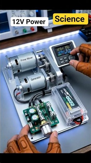 Custom DC Motor and Generator Test Bench Setup #shorts #dcmotor #youtubeshorts