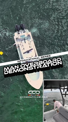 @ccoboatclub on Instagram: "Here’s a quick demo of how I recover a man overboard as safely as possible. This is essential knowledge for anyone operating a vessel, so you’re prepared to respond correctly in any situation. Want to learn how to do this yourself? Join the CCO Boat Club and book your lesson today! #centerconsolesonly #ccoboatclub #learning #boating #manoverboard"