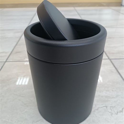 Matte Black Stainless Steel Swing Lid Trash Can - Etsy