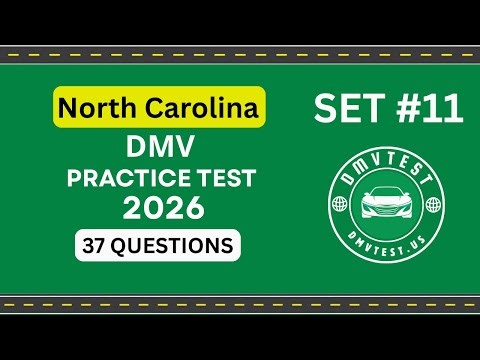 North Carolina DMV Practice Test 2026|37 REAL TEST QUESTIONS SET #11 |DMV Driving Test|DMV Test 2026
