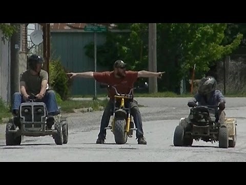 Turbo Lawn Mower Drag Race