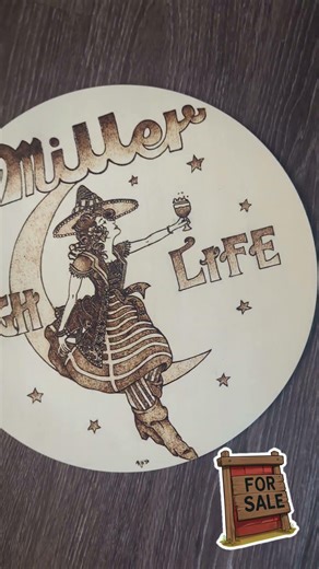 Hand drawn pyrography artwork. #beer #walldecor #pyrography #art #wallhanging