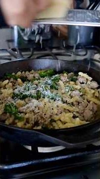 Sweet Italian sausage pasta! ￼