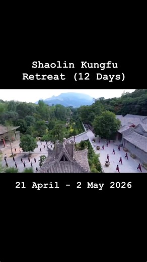 Shaolin Worldwide on Instagram: "Train Shaolin Kung Fu in China - 12 Days at Shaolin Yongzhi 🇨🇳 21 April – 2 May 2026 (Dengfeng, Henan) Real academy training. Real culture. ~4 hours/day of Kung Fu + Qi Gong + Meditation, plus calligraphy, tea, temple visits, and more ⚠️ Limited spots and we’re filling fast. 📲Comment “RETREAT” and we’ll DM you the application + waitlist link to reserve your place. Amituofo 🙏 #ShaolinWorldwide #ShaolinRetreat #TrainInChina #ShaolinK