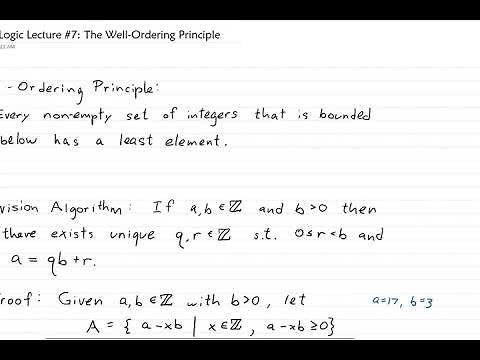 Set Theory and Logic Lecture 7 The Well Ordering Principle