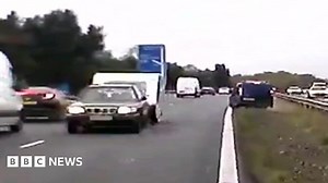 M40 crash: Caravan travels wrong way on motorway
