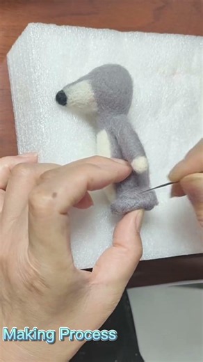 Satisfying Needle Felting Process - Little Red Riding Hood & The Big Bad Wolf | 100% Natural Wool