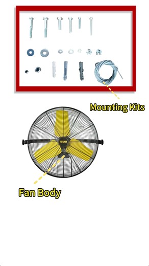 Simple assembly -24" Wall Fan