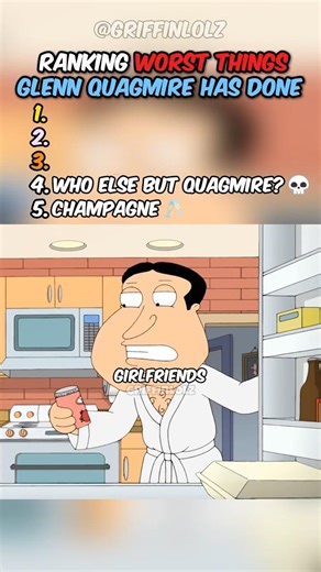 Ranking Worst Things Glenn Quagmire Has Done💀