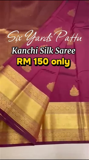Six Yards Pattu on Instagram: "Premium Kanchi Silk Saree RM 150+ postage RM 8 Running blouse Instalment payment option available Deposit RM 50 Duration : 3 months No any extra / additional charges 📍Bukit Mertajam, Penang Video call to view the saree Contact us at 0103720505 for further information #silksarees❤️ #semikanchipuramsilksarees #sareelove❤️ #onlinesaree #onlinesareeshopping"