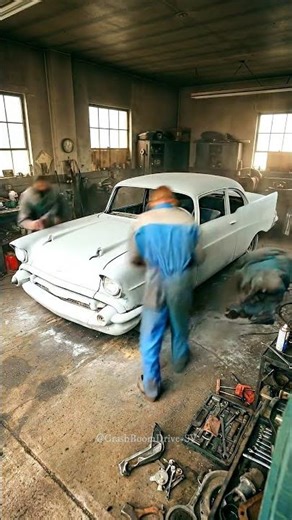 Restoring a Completely DESTROYED: 1957 Chevy Bel Air Sport Coupe Restoration | ASMR Restoration.