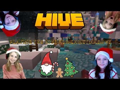 Us playing the Hive Minecraft server + Christmas world surprise!!