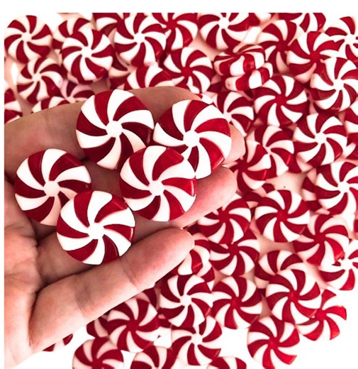 Christmas Peppermint Candy Cane Beads for Ornaments, Wreaths, Faux Candy Flatback Christmas Cabochons, Hair Bow Charm, Jewelry Decorations - Etsy