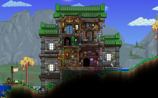 【泰拉瑞亚建筑指南】房屋篇第一期框架做法