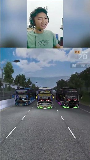 Mabar BUSSID Trio Tunggal Jaya Gang dominates the Cikampek Toll Road!! #bussid #mabarbussid