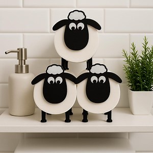 Funny Sheep Toilet Paper Roll Holder Bathroom & Toilet Organiser Accessories Home Indoor Storage Decor - Sheep Set of 3 - Loo Roll - Etsy UK