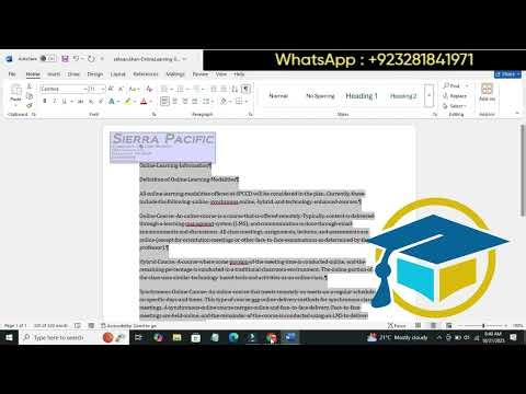 SIMProject Word 365 In Practice - Ch 1 Guided Project 1-2 | Word 365 Ch 1 Guided Project 1-2 Part 1