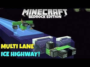 Minecraft Bedrock: Multi Lane Frosted Ice Highway Tutorial! MCPE Xbox PC