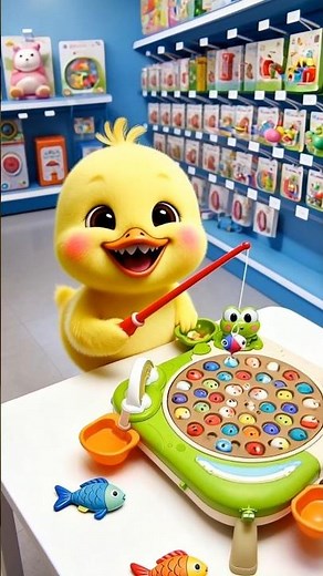 Who’s Not a Little Angler? 🎣 The Duck Gets a Fishing Toy & Plays With Kids at Home!